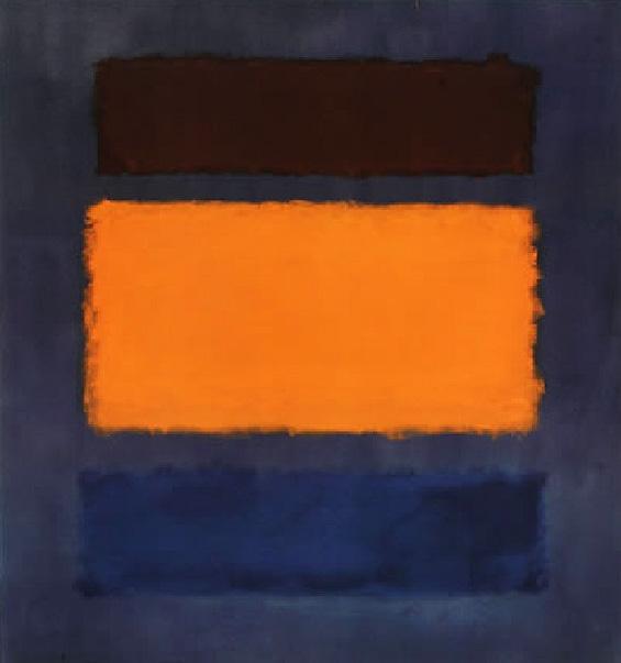 Untitled Brown and Orange on Maroon